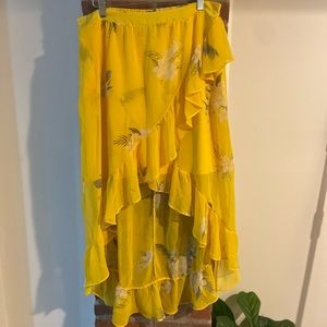 Yellow Floral Skirt